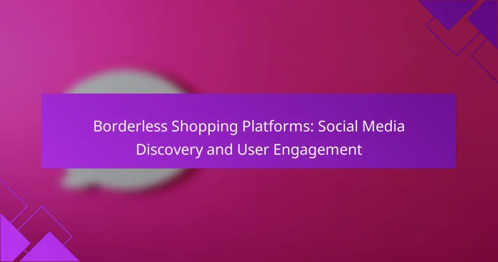 Borderless Shopping Platforms: Social Media Discovery and User Engagement