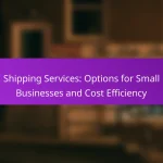 Shipping Services: Options for Small Businesses and Cost Efficiency