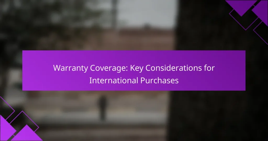 Warranty Coverage: Key Considerations for International Purchases
