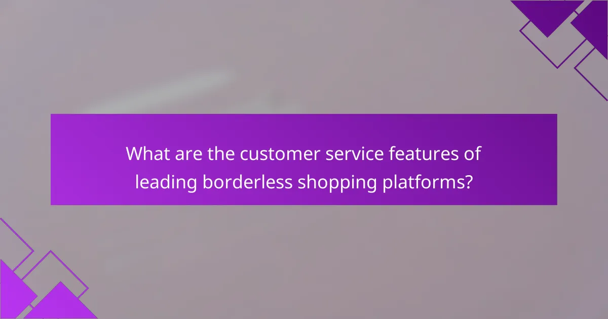What are the customer service features of leading borderless shopping platforms?