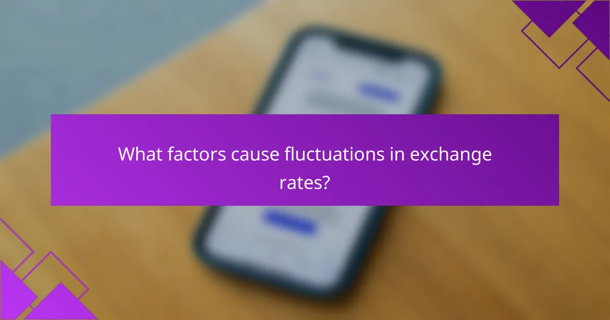 What factors cause fluctuations in exchange rates?